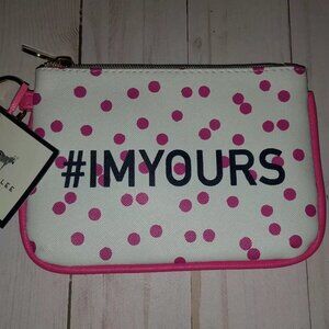 Dabney Lee makeup case pouch zippered attached to handbag 6"x 4" (J1)